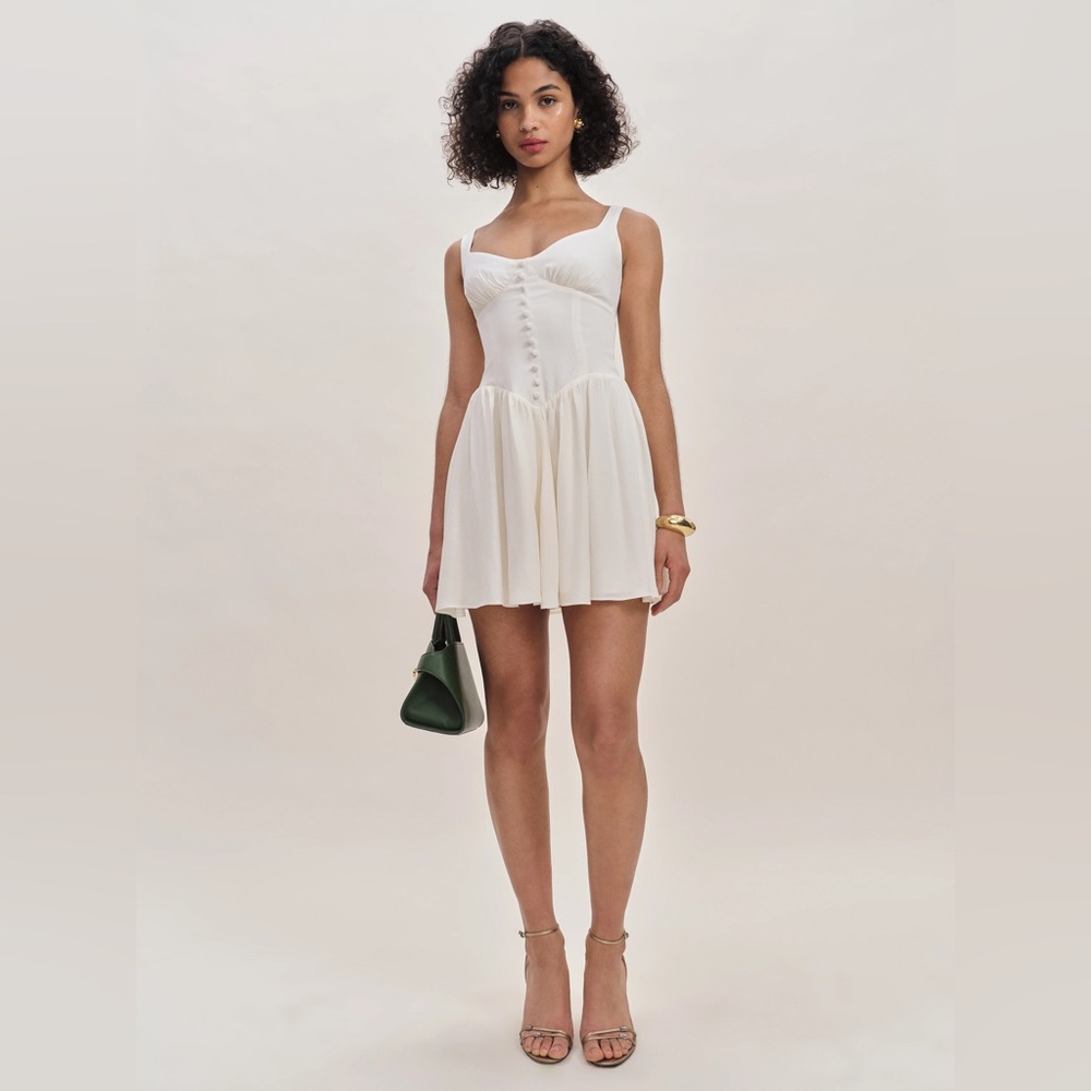 NWT Reformation Wynn Dress Ivory - Size 4